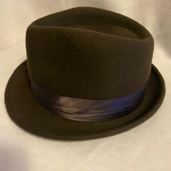 Nine West Brown Wool Hat Satin Ribbon with Flowers - Picture 3 of 6